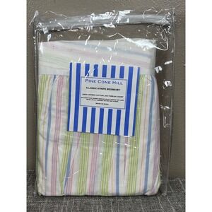 Pine Cone Hill Classic Stripe Bedskirt 200 Thread Count Combed Cotton Queen